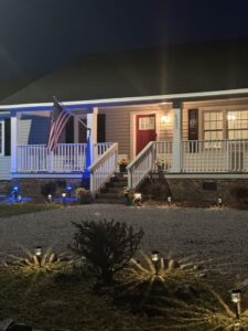The front entrance of the Worth Realization home.